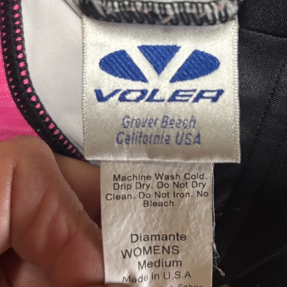Voler Hammer Nutrition Black White and Pink Padded Cycling Shorts Size Medium - Picture 4 of 13